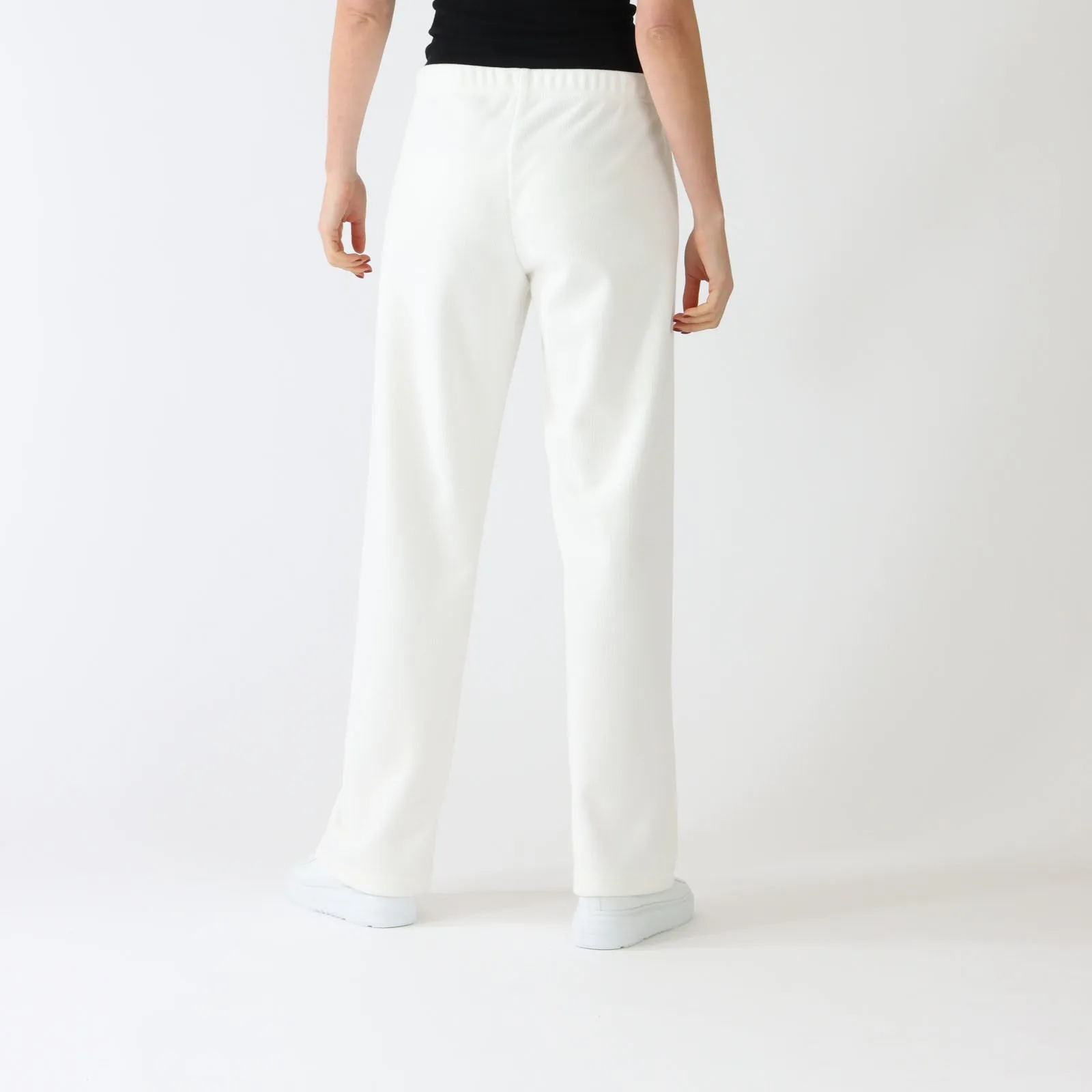 Off White Welby Wide Leg Ribbed Jersey Pants