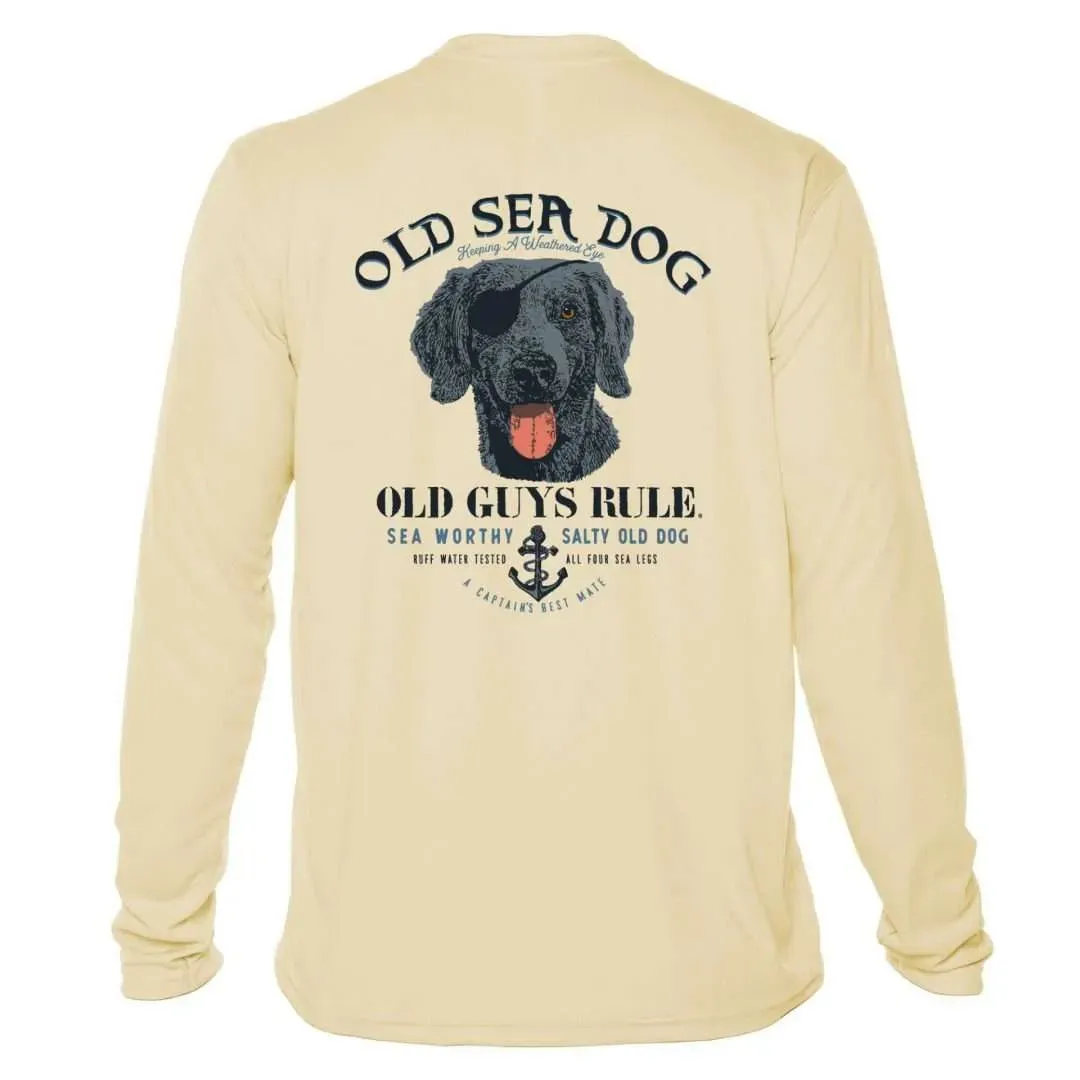 Old Sea Dog Sun Shirt - Men UPF50 Graphic Tee Old Guys Rule