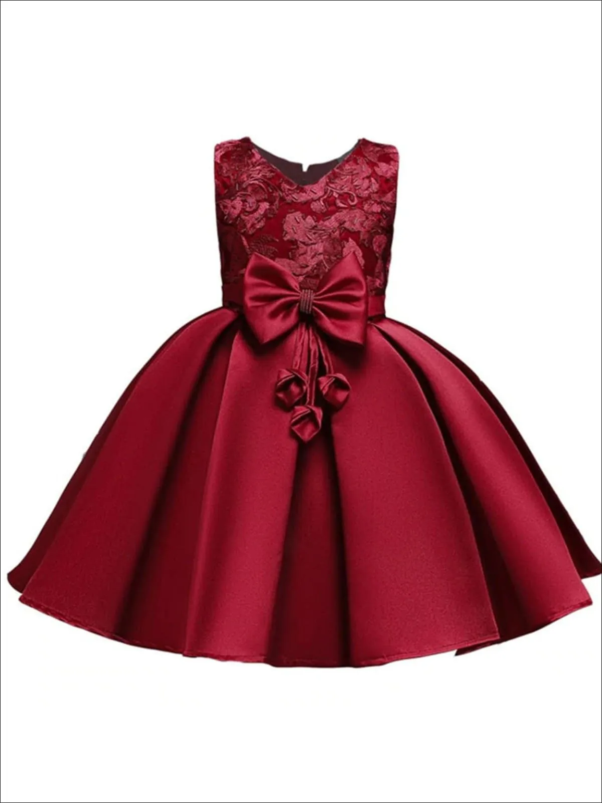 Princess Perfect Floral Embroidered Holiday Dress