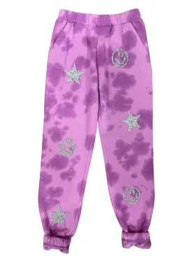 Purple Tie-Dye Icon Sweatpant w/RS Patches