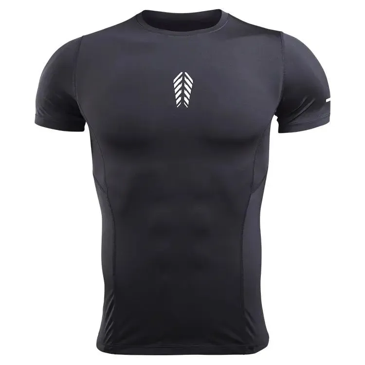 Short Sleeve Sports Tops Seamless Dry Fit Sports Mens Compression Gym Wear Men Gym Tights Gym Fitness Wear