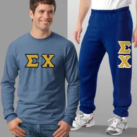 Sigma Chi Long-Sleeve and Sweatpants, Package Deal - TWILL