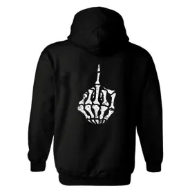 Skeleton Middle Finger Hoodie | Middle Finger Hoodie | Unisex Hoodie