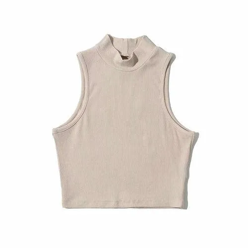 Slim Elastic Women Knitted Tank Top