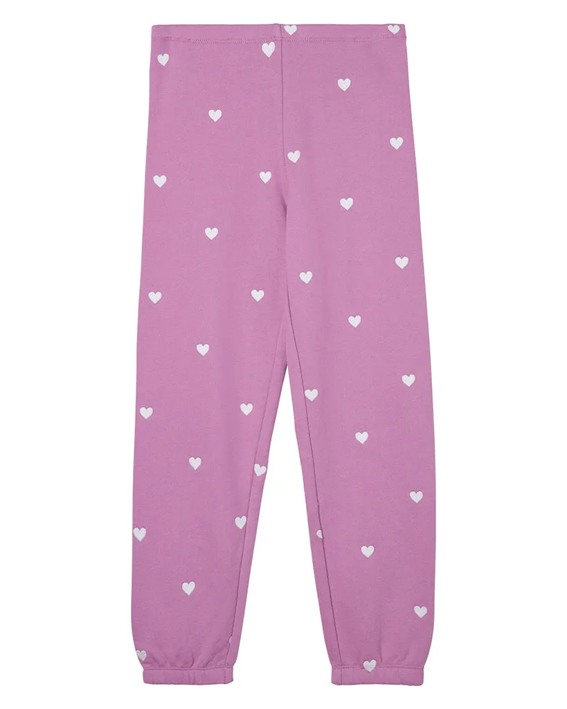 Spiritual Gangster Perfect Sweatpants - Girls - Cupid Hearts Print