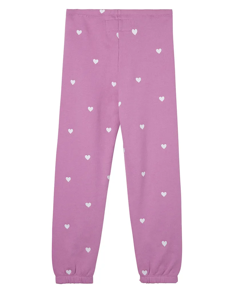 Spiritual Gangster Perfect Sweatpants - Girls - Cupid Hearts Print