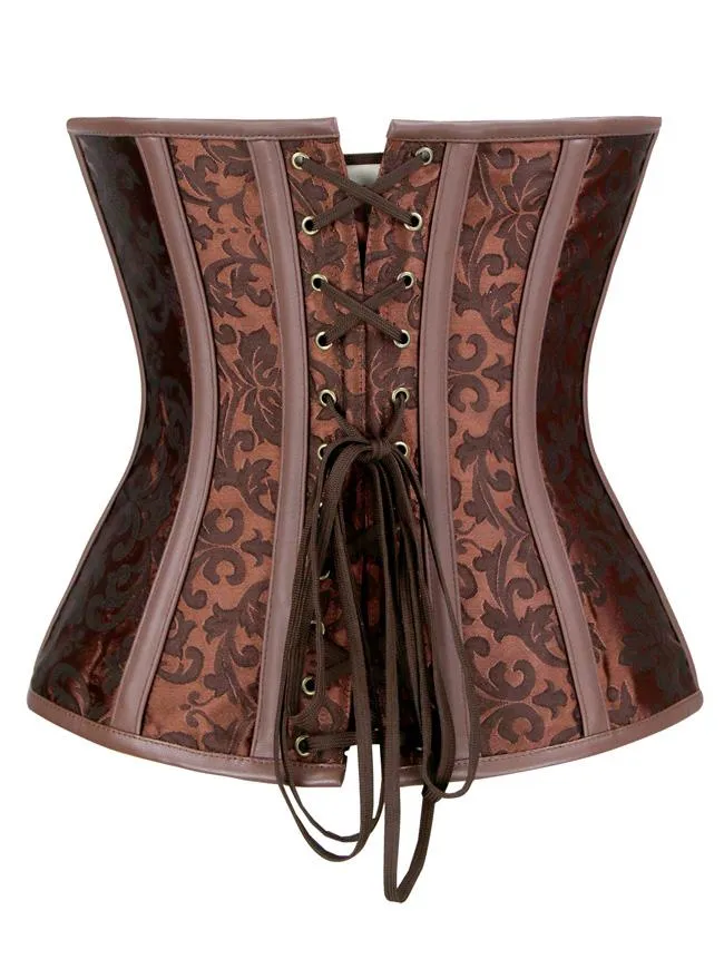 Steampunk Strapless Steel Boned Bodyshaper Overbust Corset with Gears