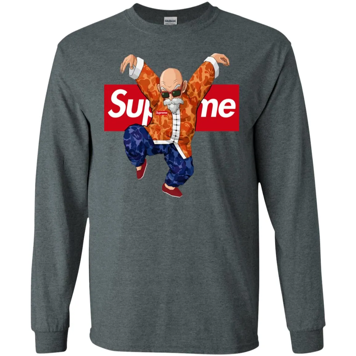 Supreme Kame Turtle Dragon Ball T-shirt Men Long Sleeve Shirt