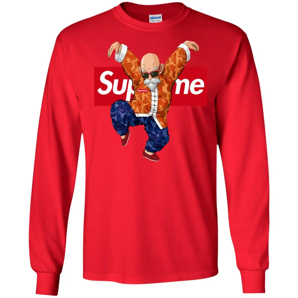 Supreme Kame Turtle Dragon Ball T-shirt Men Long Sleeve Shirt