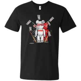 Supreme Lego Robot T-shirt Men V-Neck T-Shirt