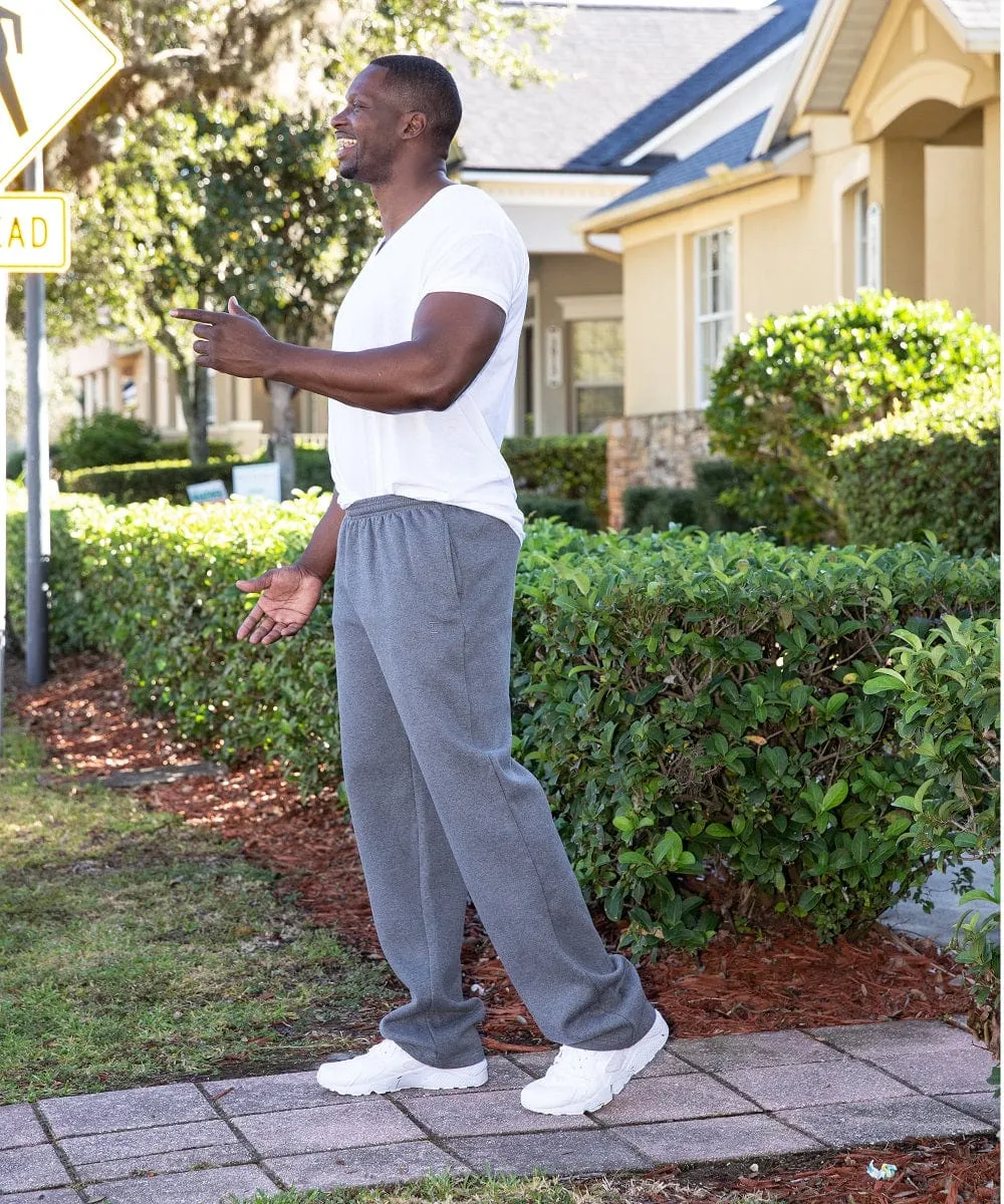 Tall Men's Sweatpants, Fleece - Relaxed Fit - Choose from Black, Navy or Graphite Colors