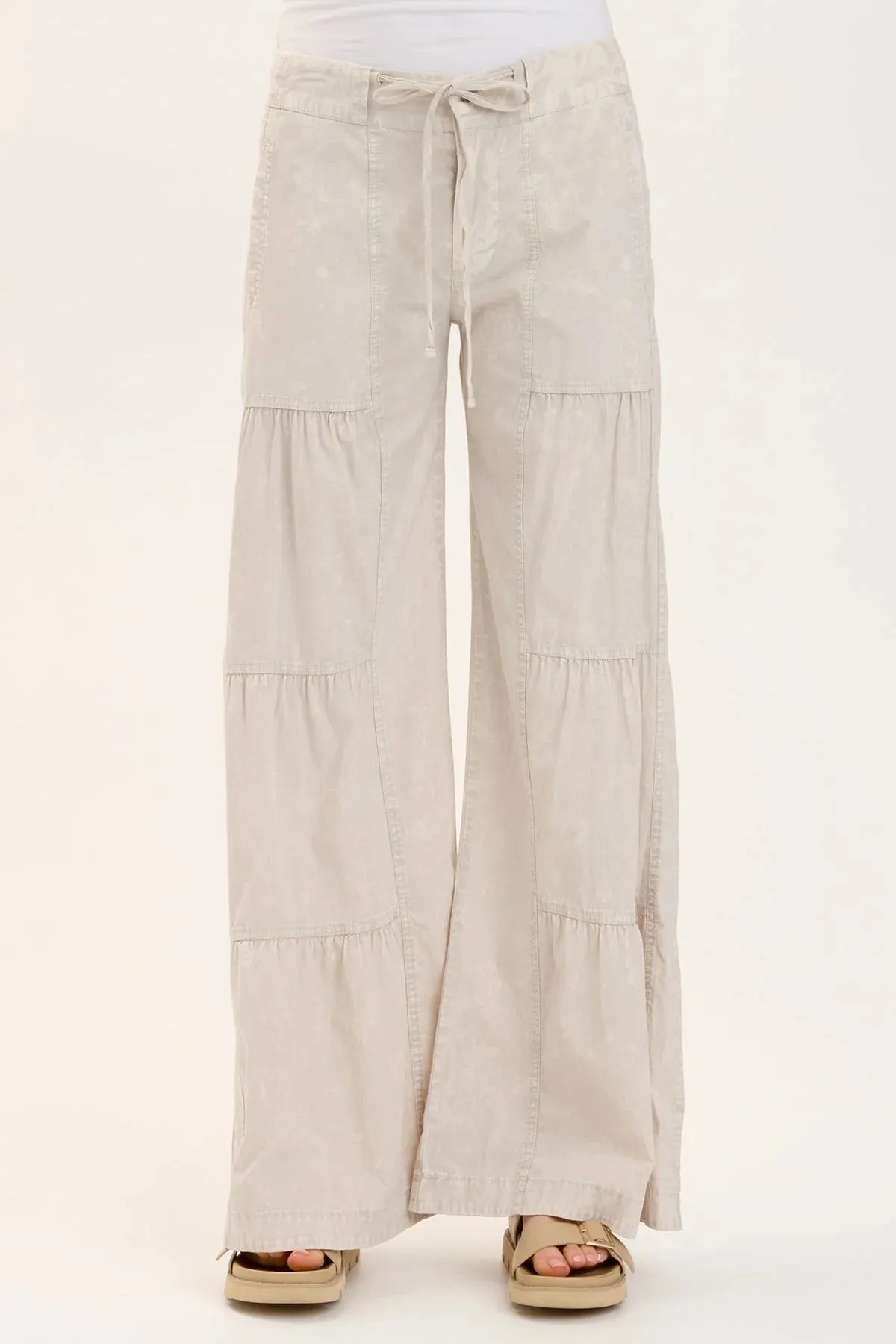 Terraced Wide Leg Pant