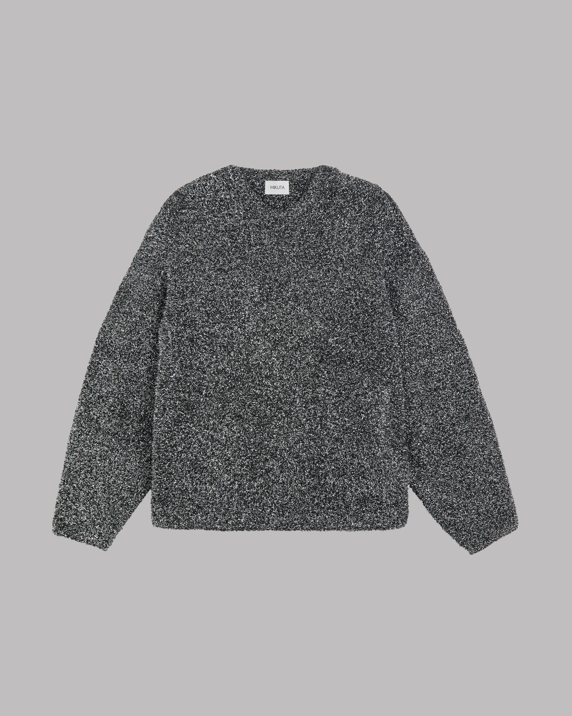 The Grey Sparkly Fluffy Knit Sweater