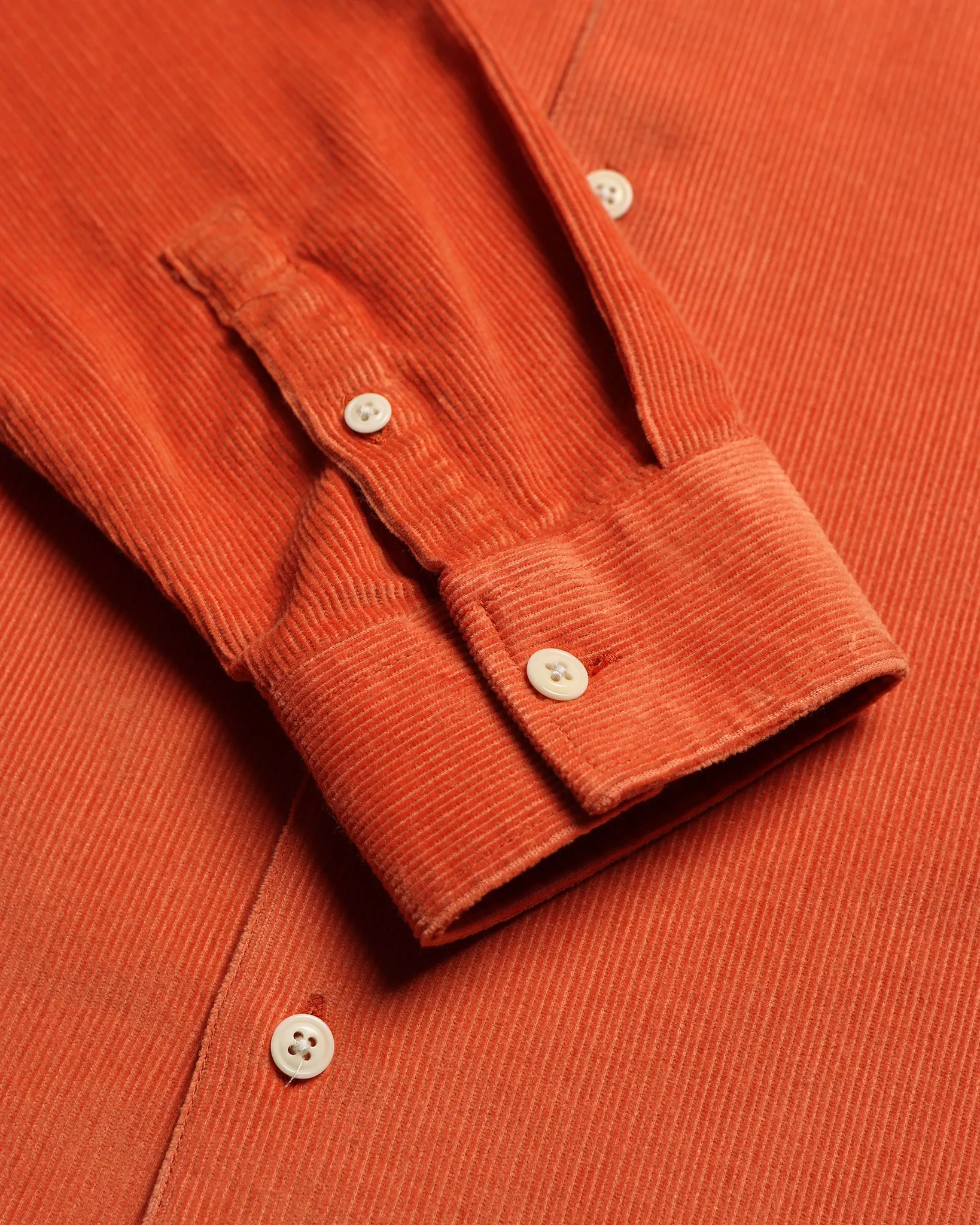 Two Pocket Shirt - Burnt Orange Corduroy