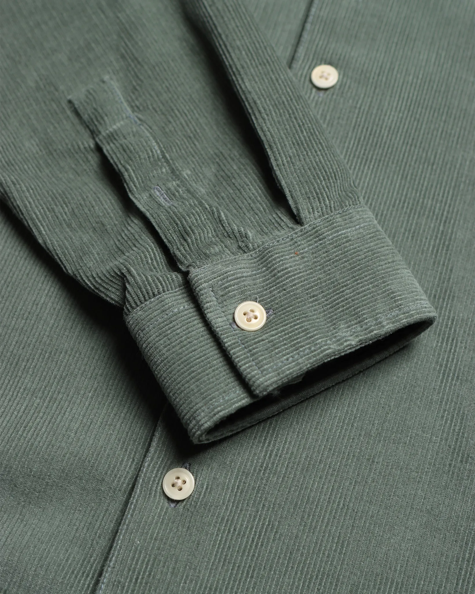 Two Pocket Shirt - Forest Green Corduroy