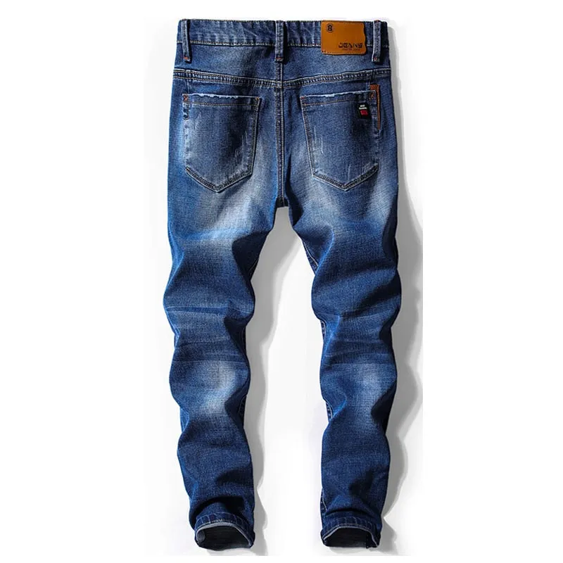 West Louis™ Fashion Slim Fit Cowboy Style Denim Jeans