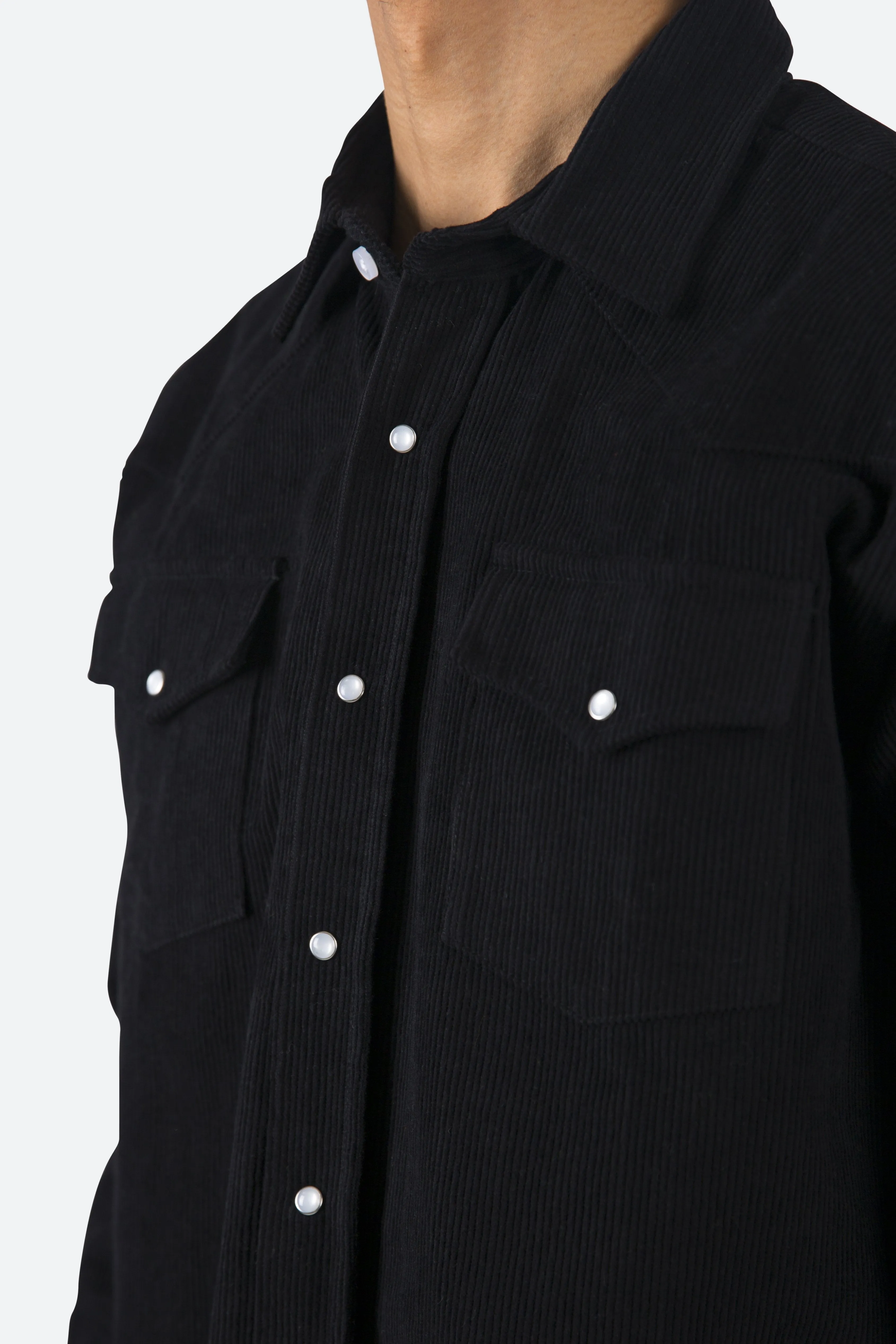 Western Corduroy Shirt - Black