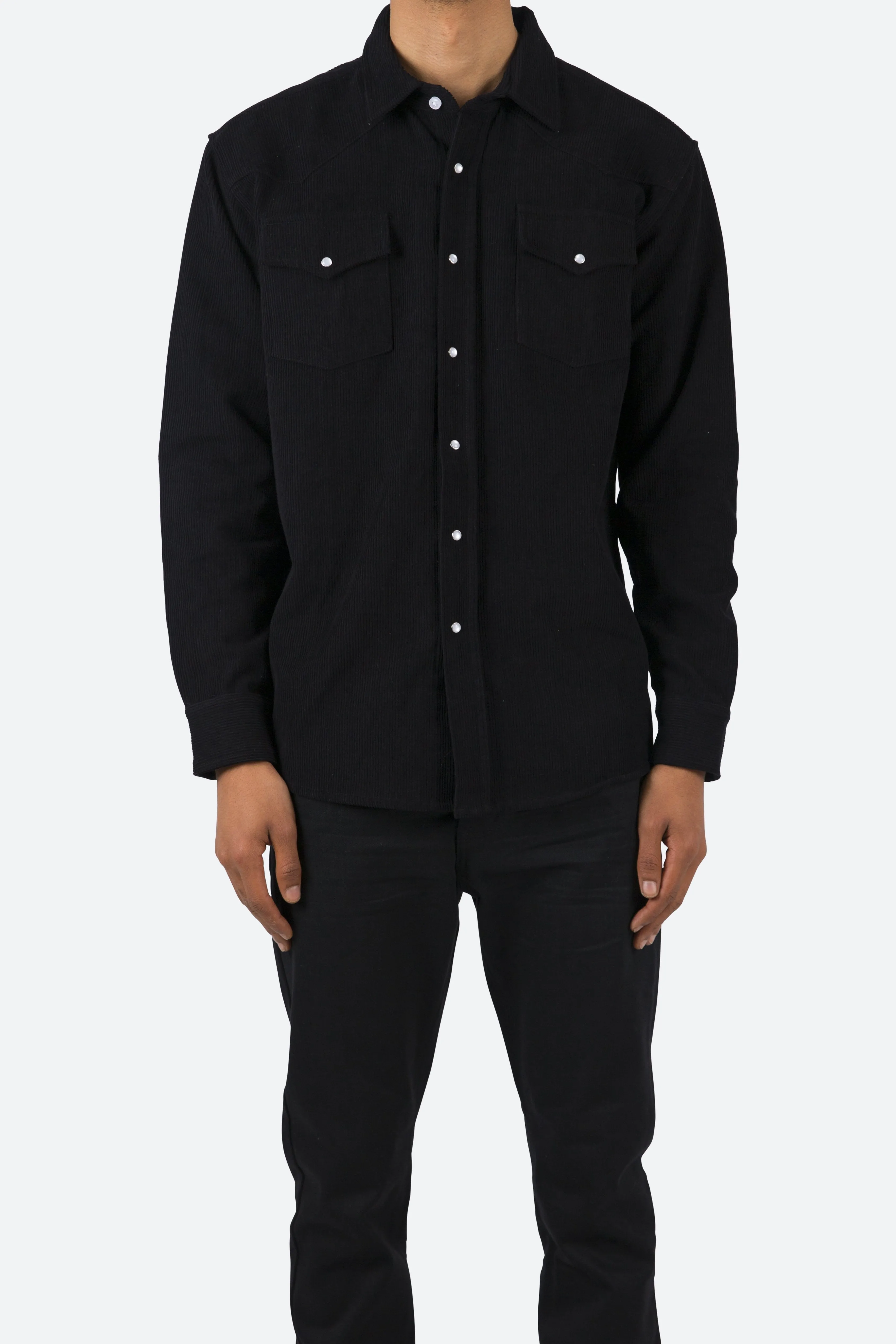 Western Corduroy Shirt - Black