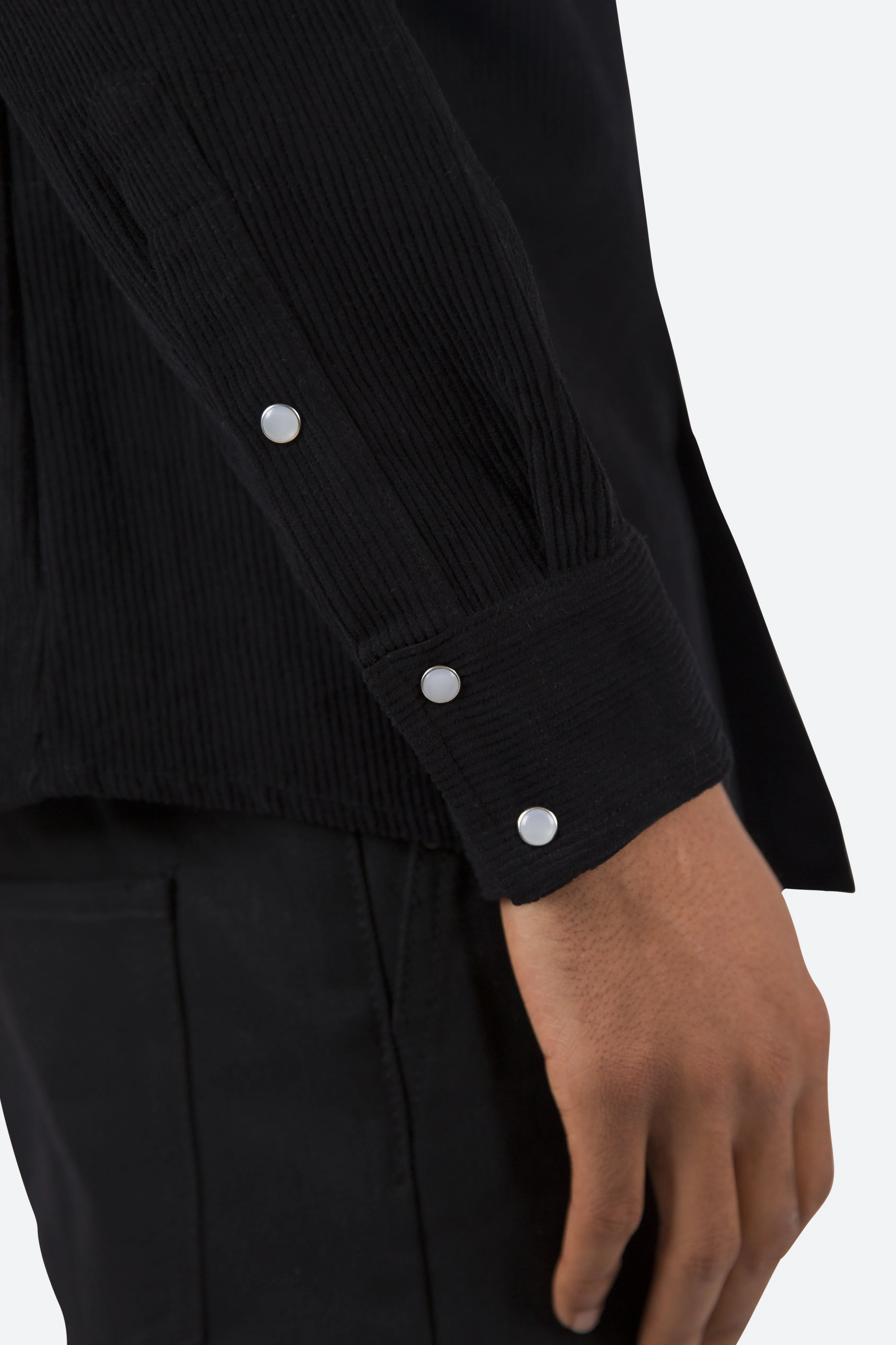 Western Corduroy Shirt - Black