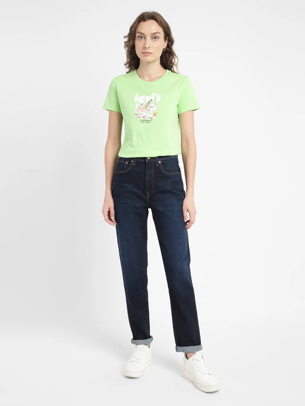 Women's High Rise Straight Fit Jeans