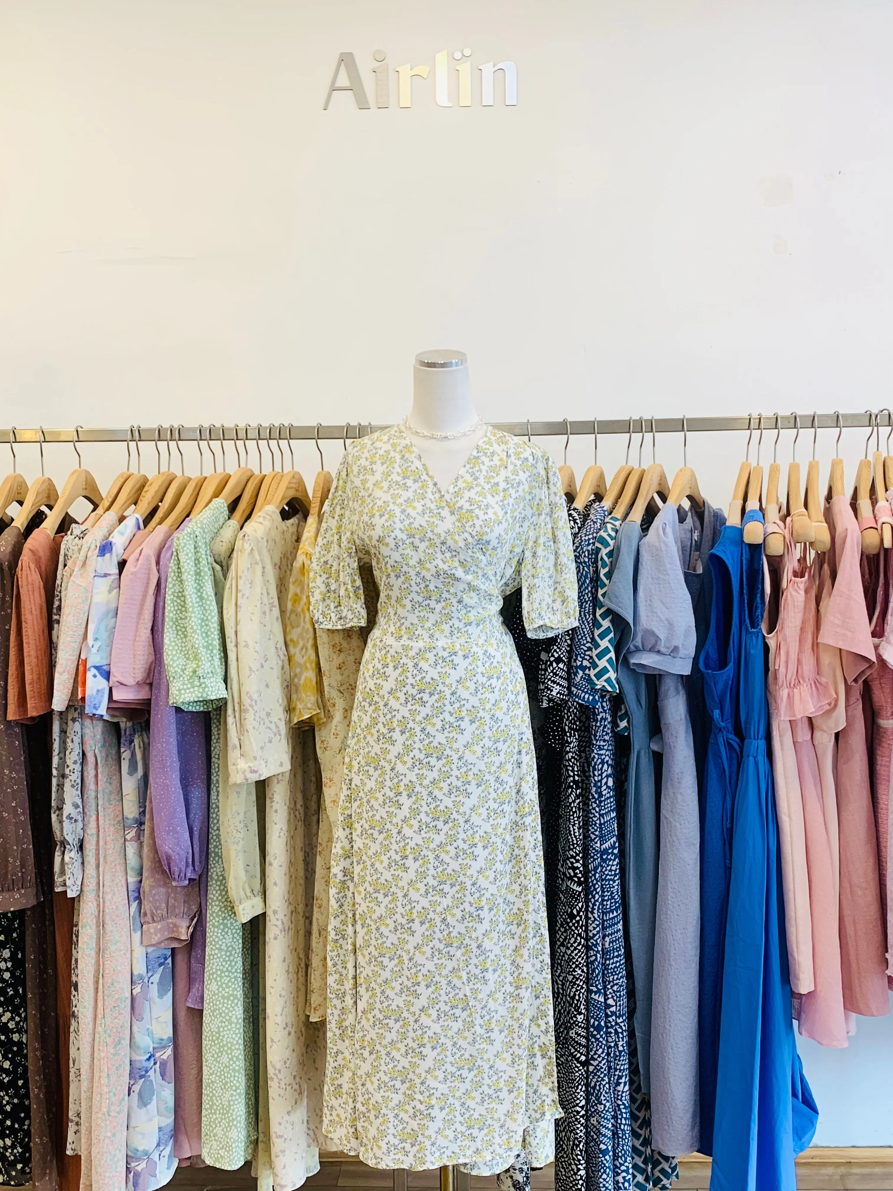 Yellow hue floral dress